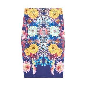 Clover Canyon Floral Neoprene Pencil Skirt